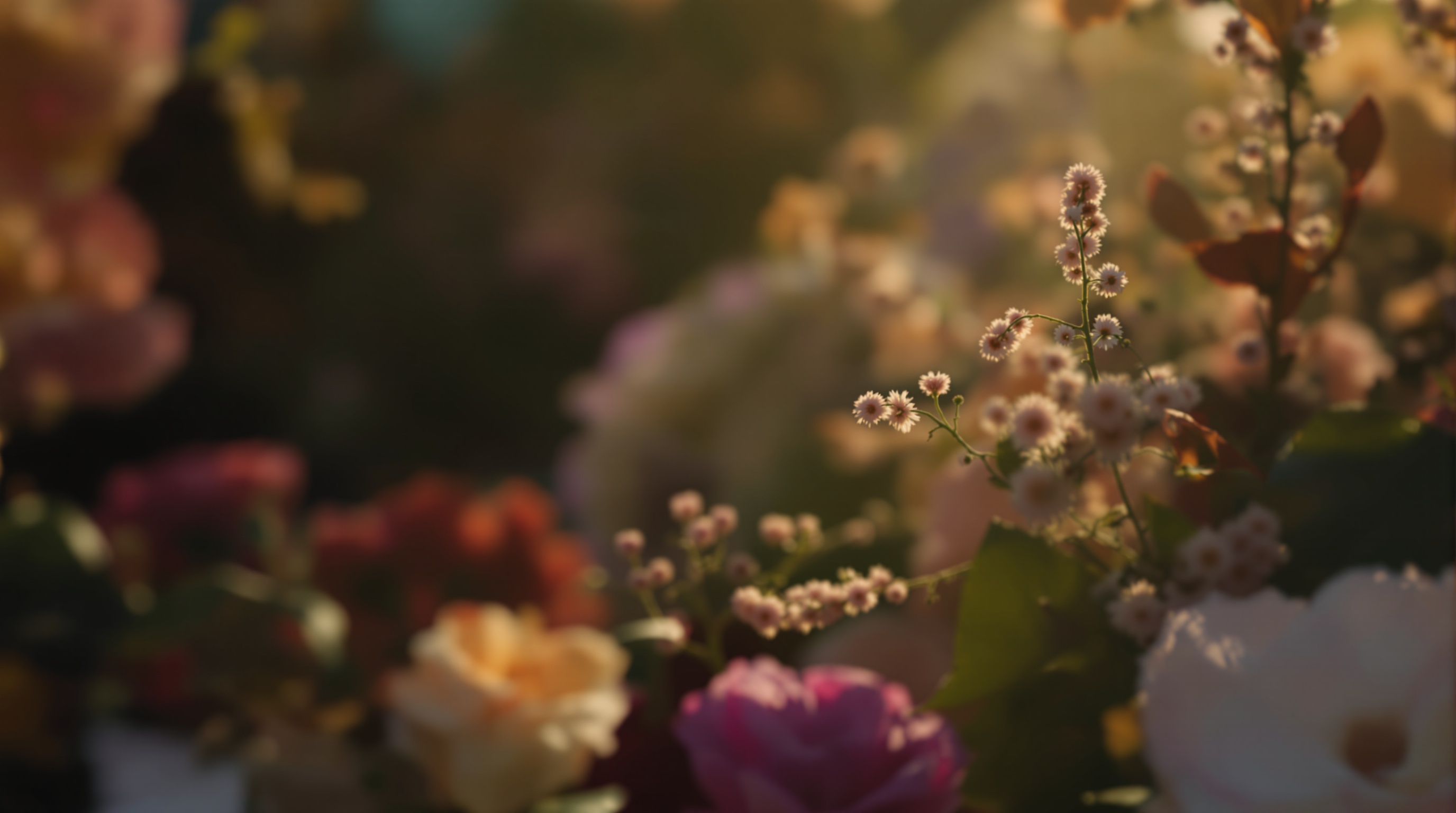 A stunning, wild floral arrangement in a rustic vase, showcasing natural beauty.